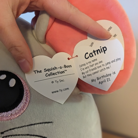 Catnip the Mouse 14" Squish-A-Boos - Picture 2 of 3